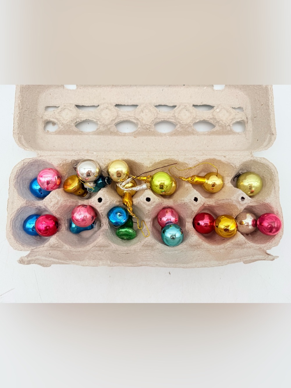 Multicolor Glass Holiday Ornament Set - Assorted Shiny Balls